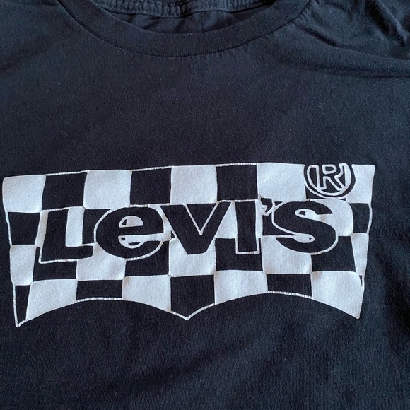 Shirt, Levi’s Logo Checkered Background Modified - Picture 3 of 4